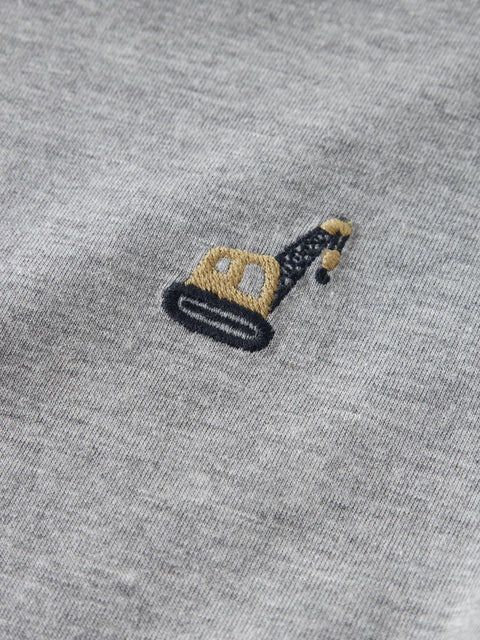 Name it Langarmshirt Bagger grau meliert