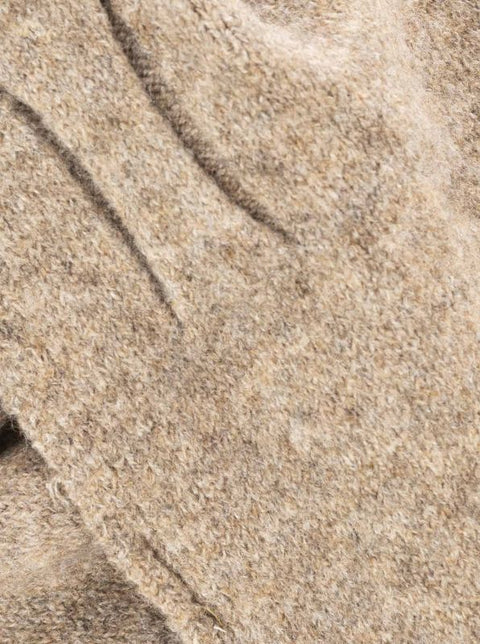 Zwillingsherz Dreieckstuch Wollmix Uni taupe