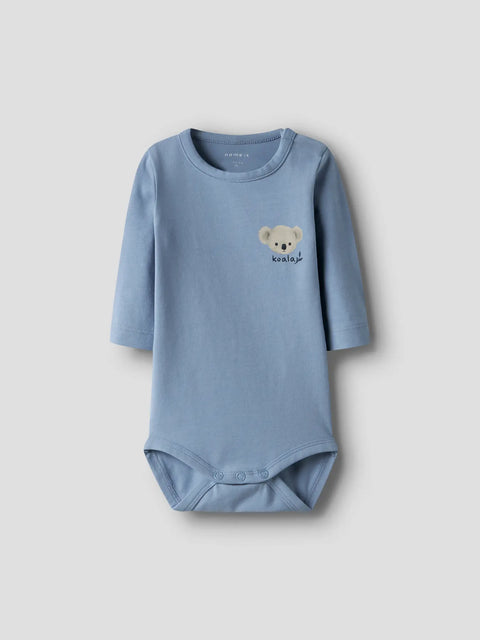Name it Langarm Body Koala himmelblau