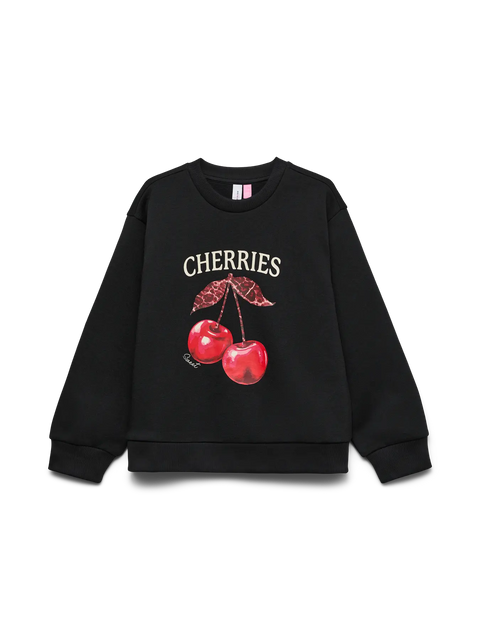 Vero Moda Girls Sweatshirt Kirschen schwarz