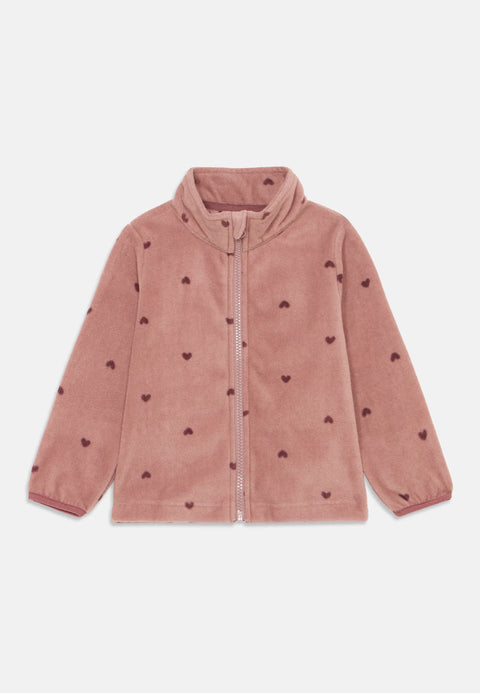Name it Fleece Jacke Herzen woodrose