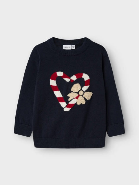 Name it Strickpullover Zuckerstangen dunkelblau