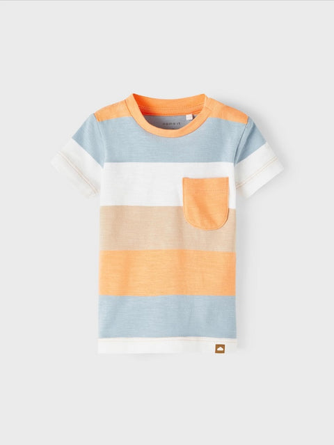 Name it T-Shirt Streifen orange