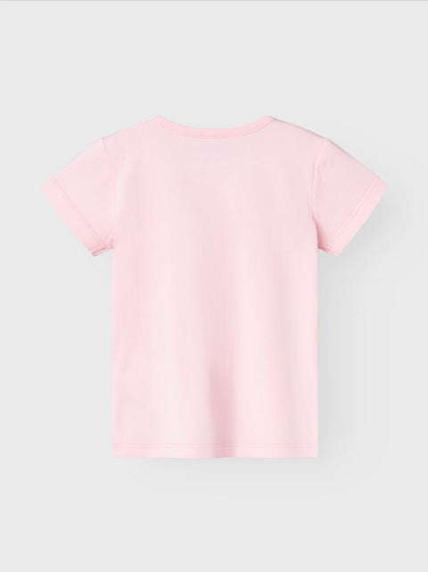 Name it T-Shirt Sonne Marienkäfer Regenbogen rosapink