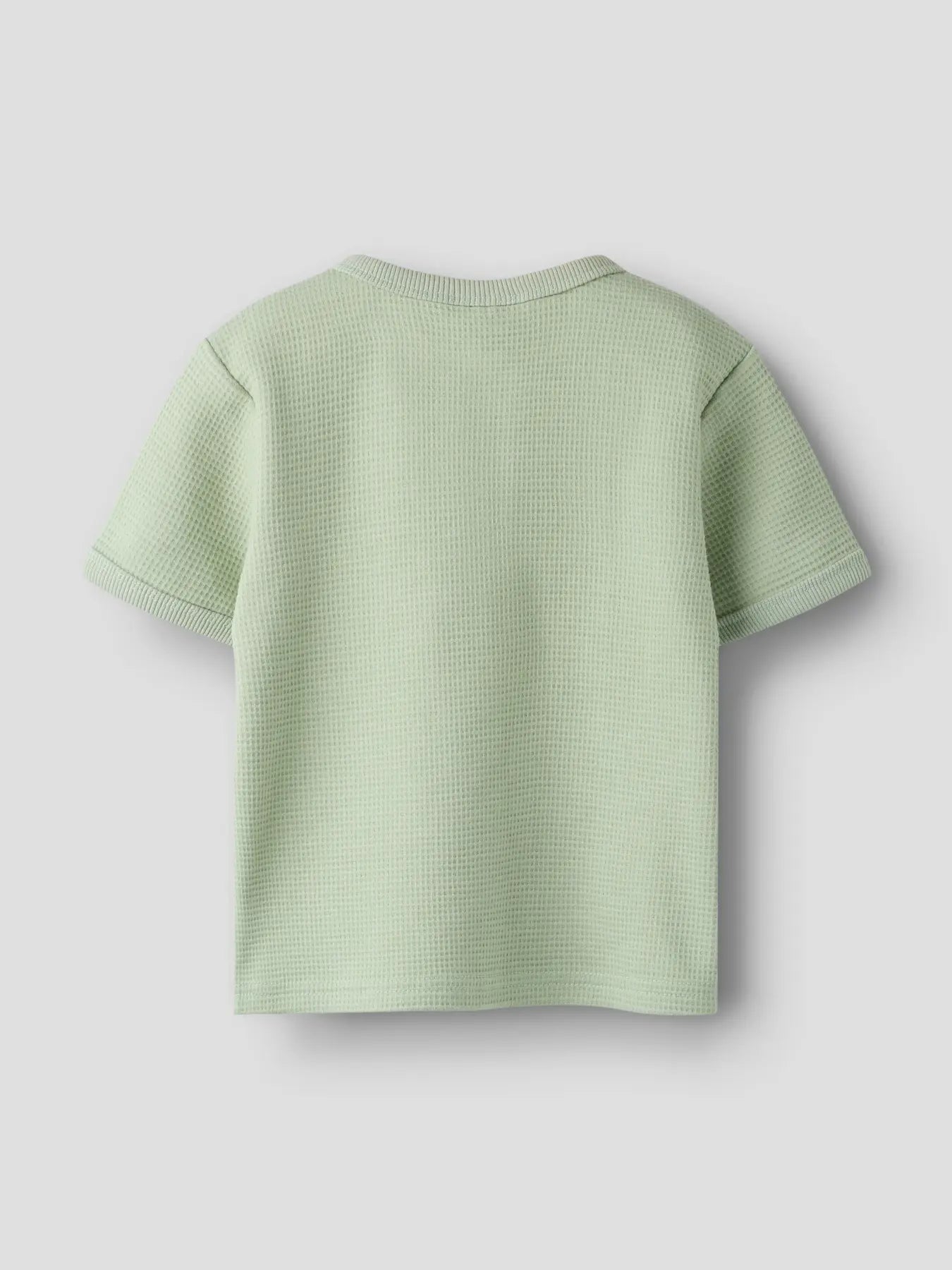 Name Waffle T-Shirt Good Vibes lindgrün
