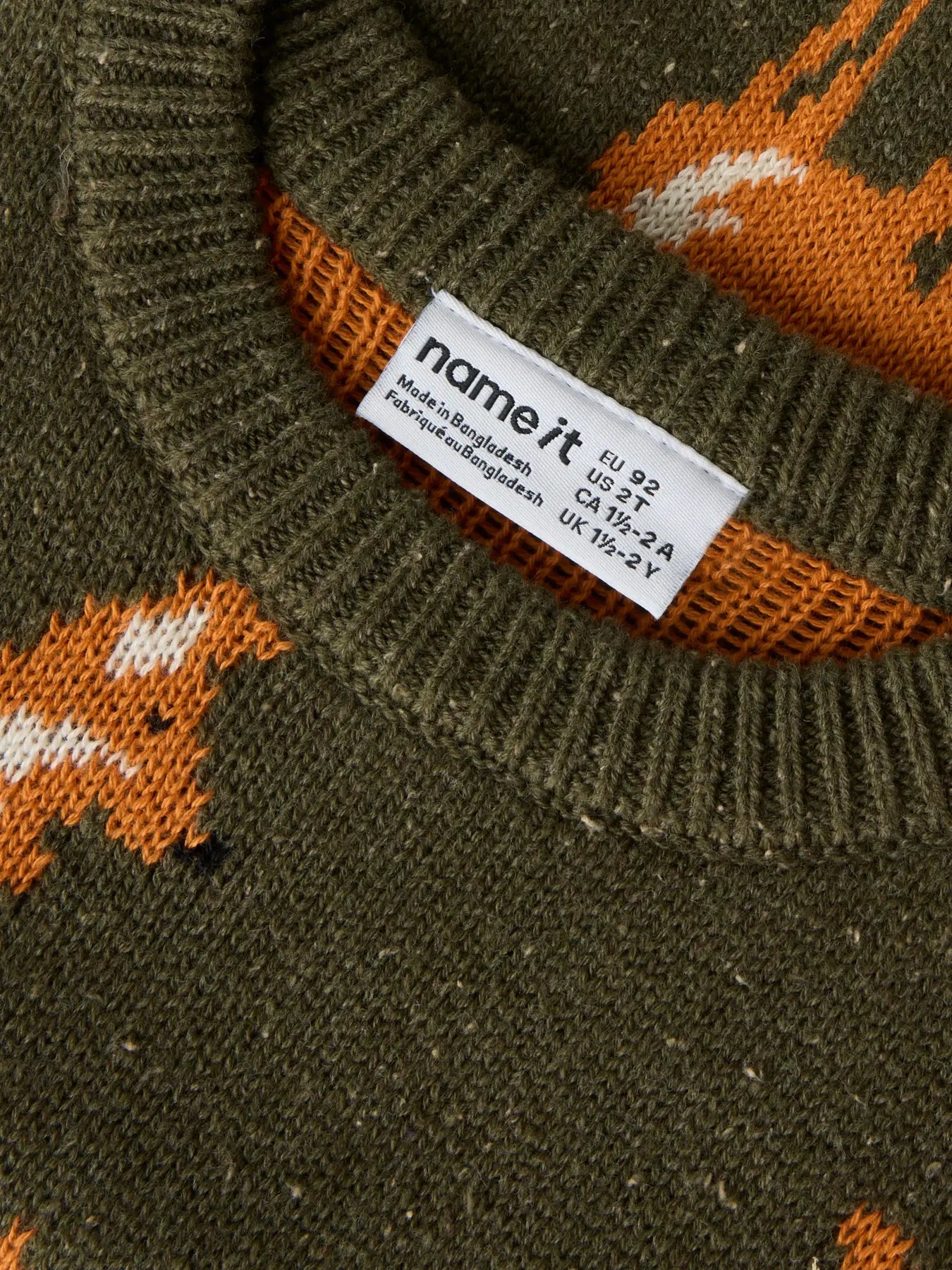 Name it Strickpullover Füchse olive night