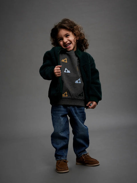 Name it Sweatshirt Bagger dunkelgrau meliert