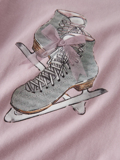 Name it Langarmshirt Schlittschuhe lilac