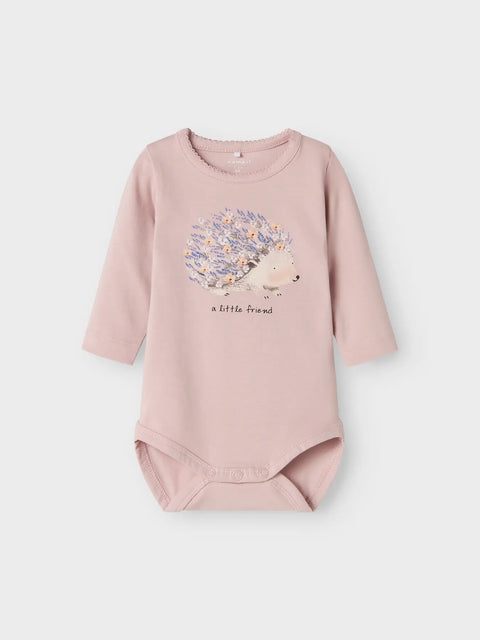 Name it Langarm Body Igel lilac