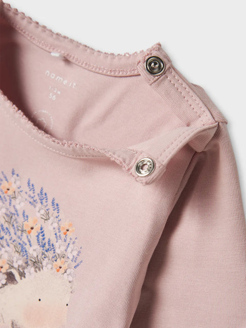 Name it Langarm Body Igel lilac