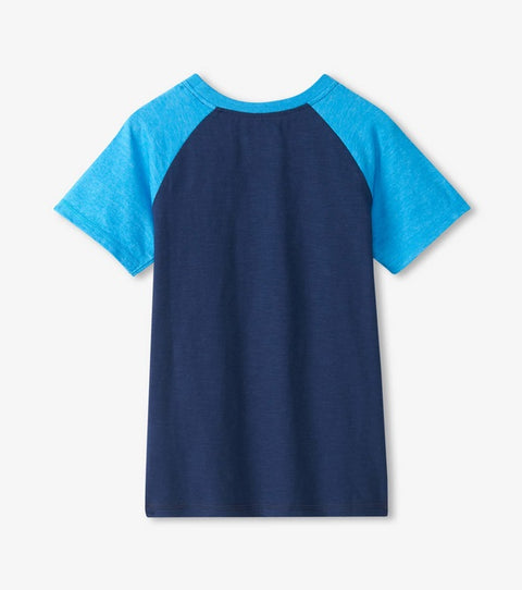 Hatley T-Shirt Haie blau