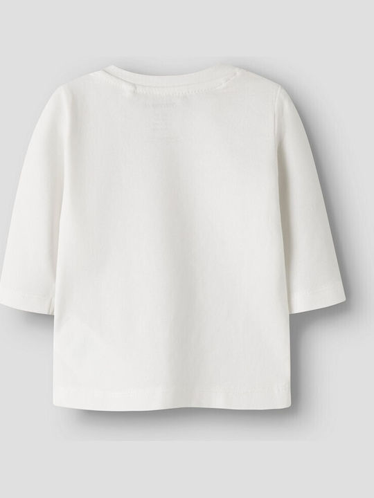 Name it Langarmshirt Auto+Bär cloud dancer