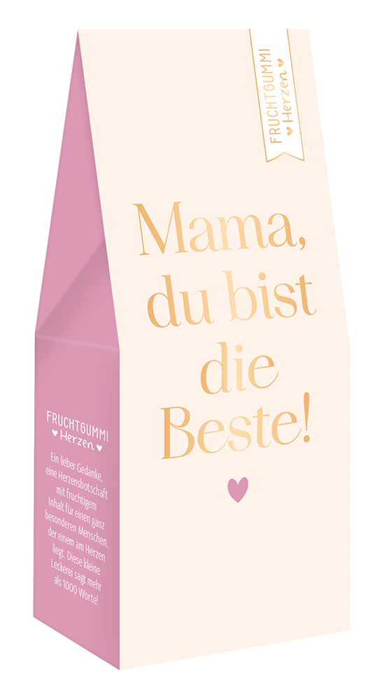 Fruchtgummi-Herzen "Mama Du bist die Beste"