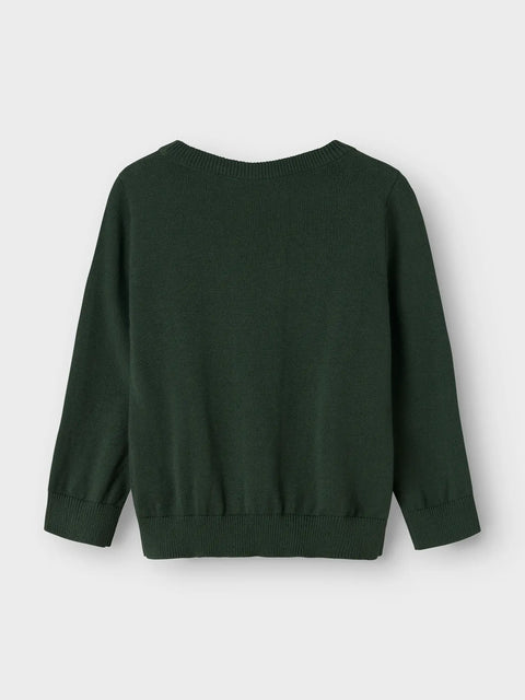Name it Strickpullover Dinos gardengreen