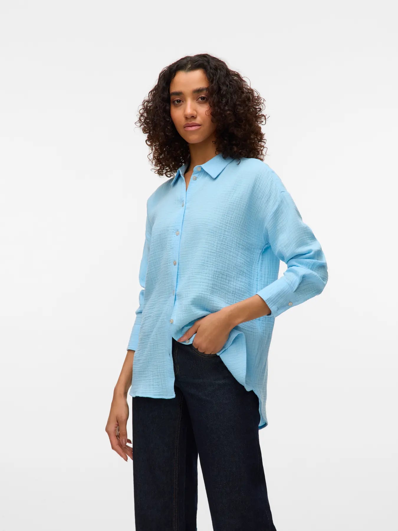 Vero Moda Musselin Bluse Airy Blue