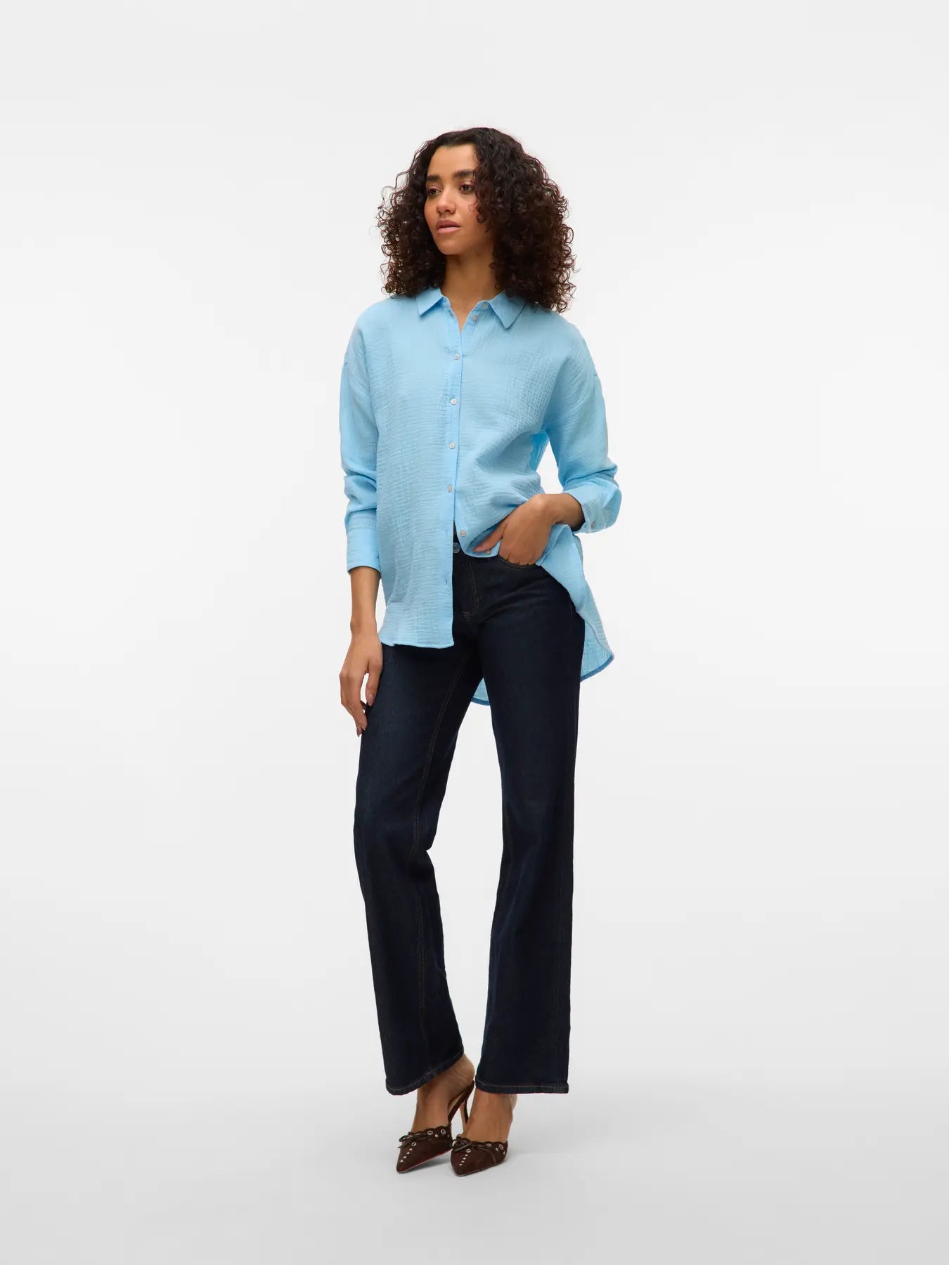 Vero Moda Musselin Bluse Airy Blue