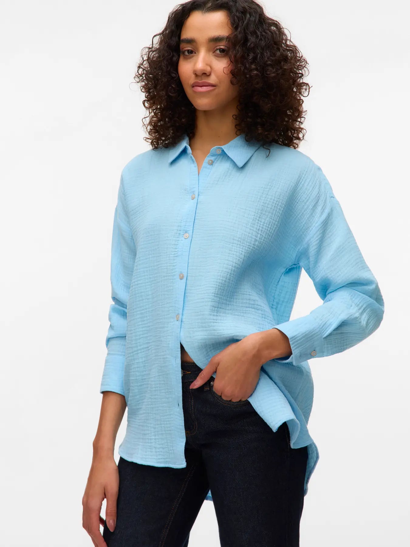 Vero Moda Musselin Bluse Airy Blue