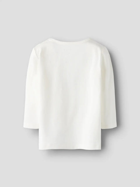 Name it Langarmshirt Waschbär cloud dancer