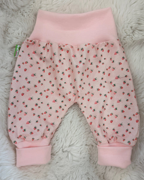Naturkind Biomode® Mitwachshose / Babyhose Bio Baumwolle Erdbeerliebe ★exklusiv★