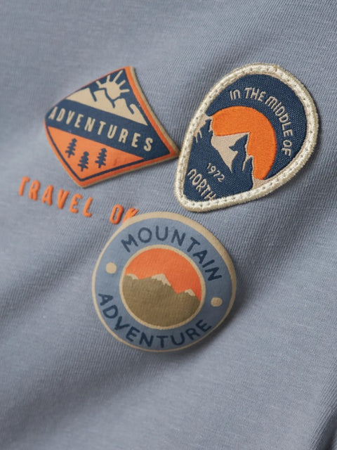 Name it Langarmshirt Adventure blaugrau