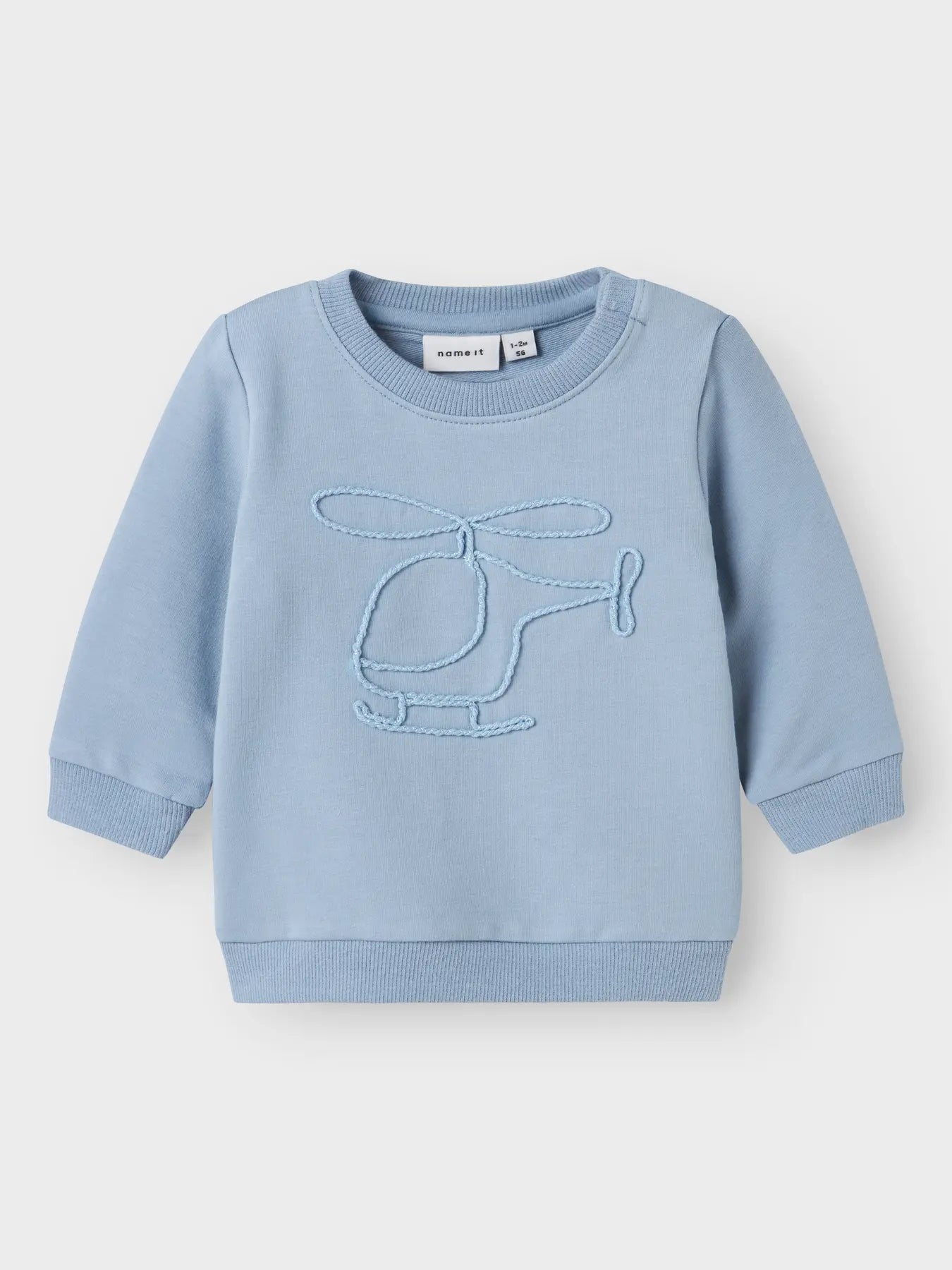 Name it Sweatshirt Hubschrauber staubblau