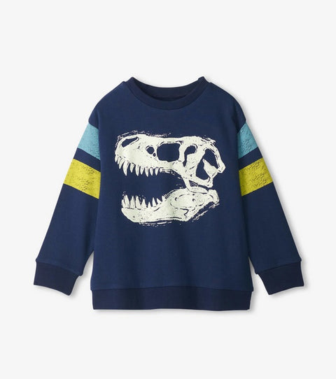 Hatley Sweatshirt Dino Glow in the Dark dunkelblau