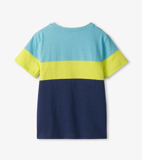 Hatley T-Shirt Streifen blau/neon