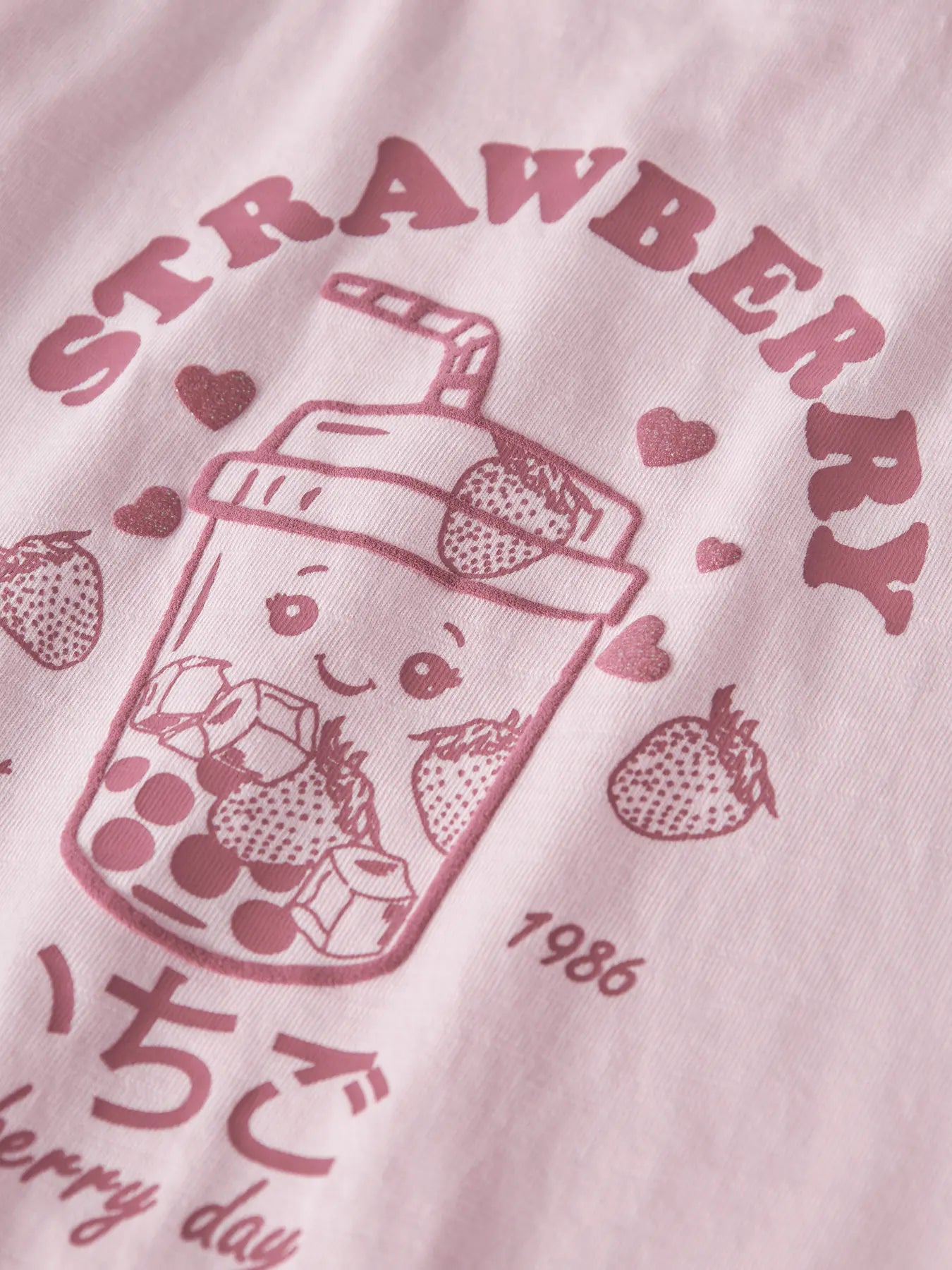 Name it T-Shirt Strawberry Shake zartrosa