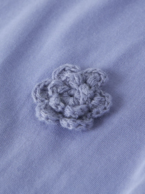 Name it T-Shirt Häkel Blumen purple impression