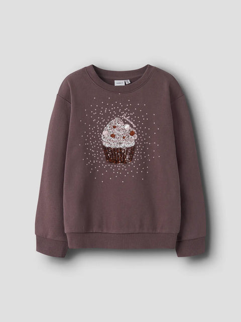 Name it Glitzer Sweatshirt Cupcake peppercorn