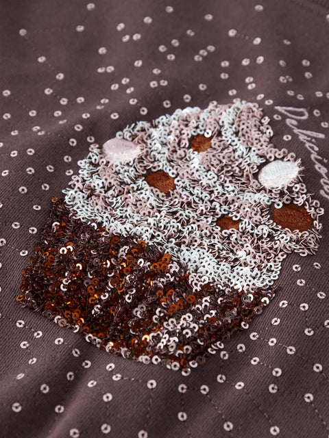 Name it Glitzer Sweatshirt Cupcake peppercorn