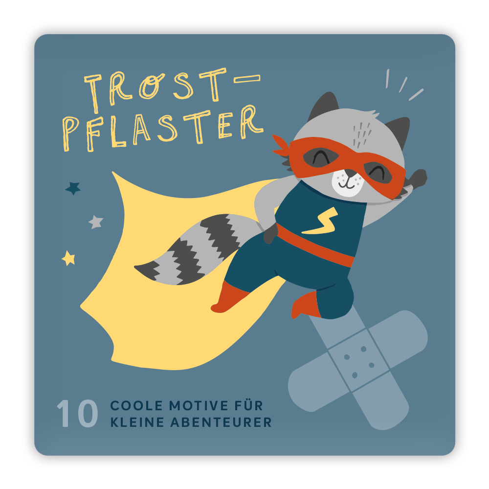 Kinder-Pflaster "Trost-Pflaster" Waschbär