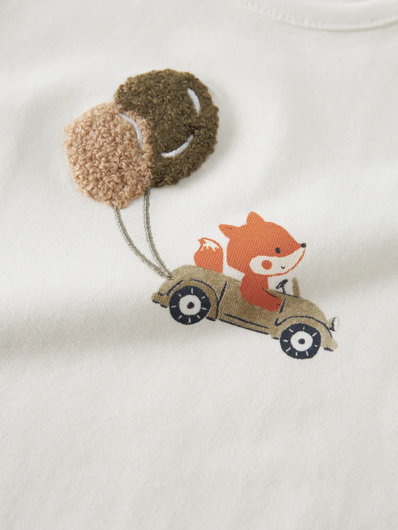 Name it Langarmshirt Fuchs mit Auto cloud dancer