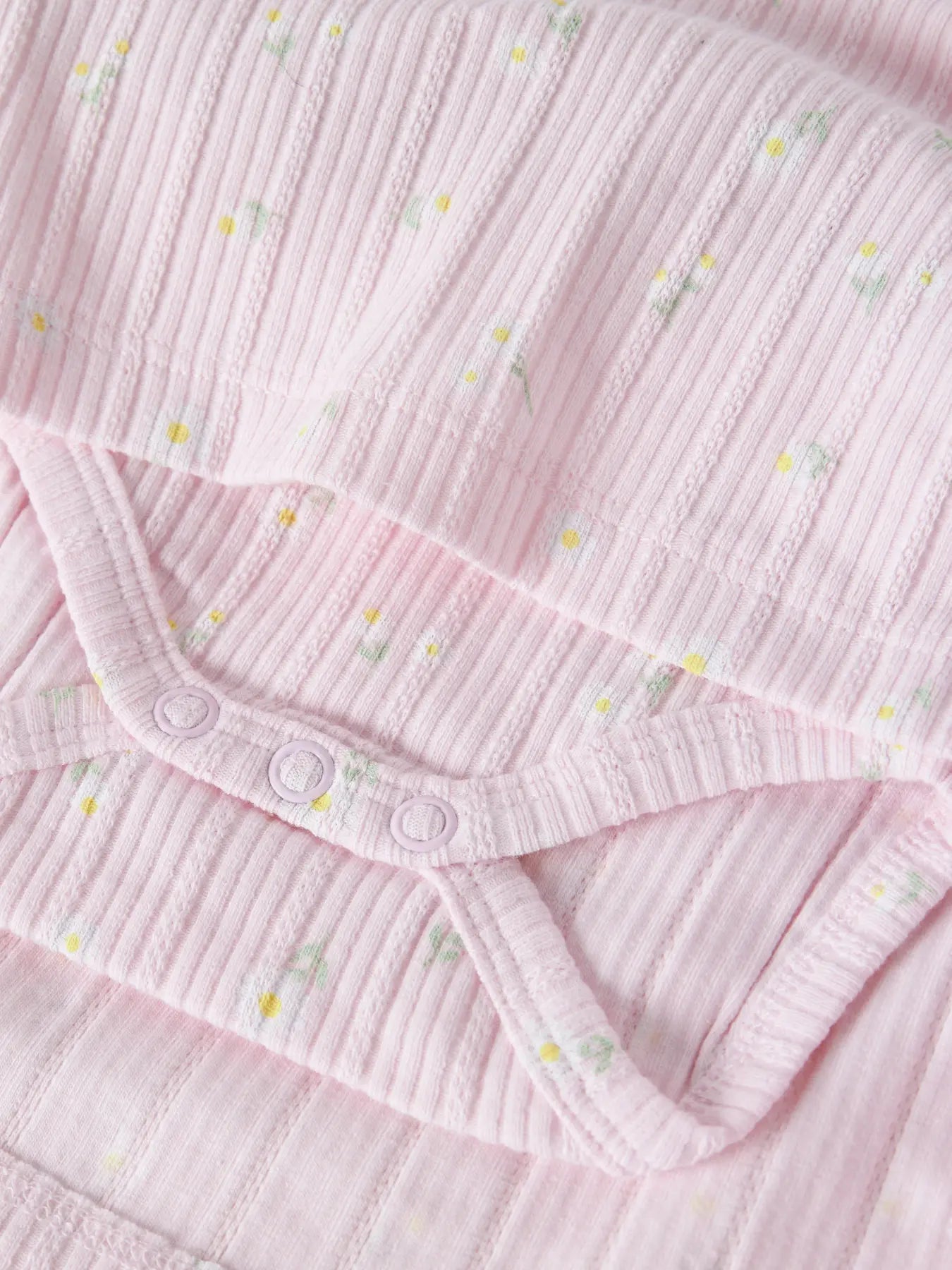 Name it kurzarm Rib Body-Kleid Gänseblümchen zartrosa