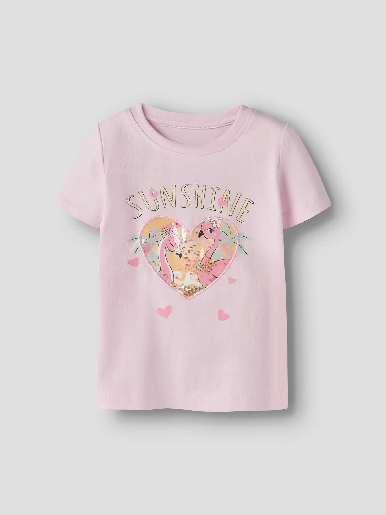 Name it T-Shirt Flamingos zartrosa