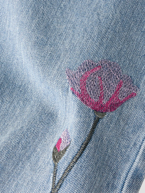 Name it Weite Jeans Flowers light blue