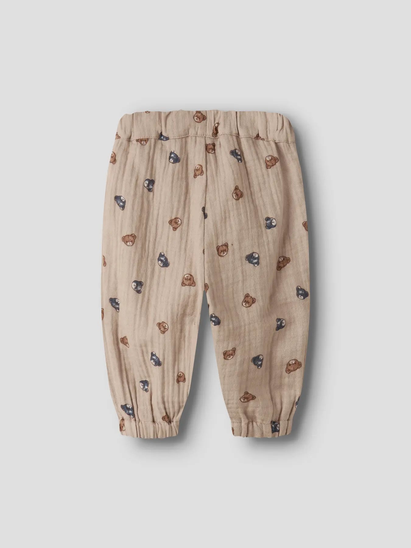 Name it Musselin Hose Bärchen beige