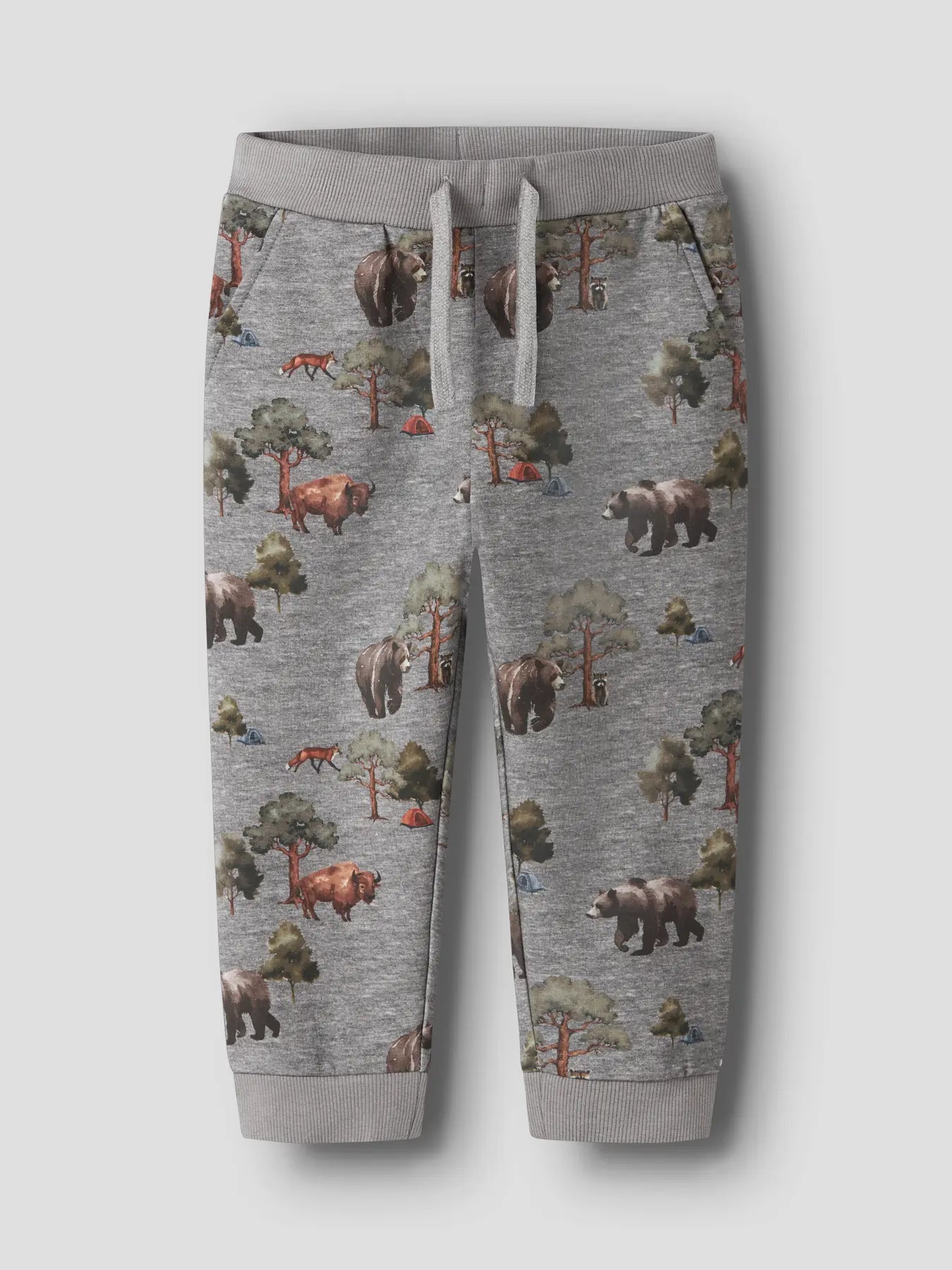 Name it Sweatpants Waldtiere grau meliert