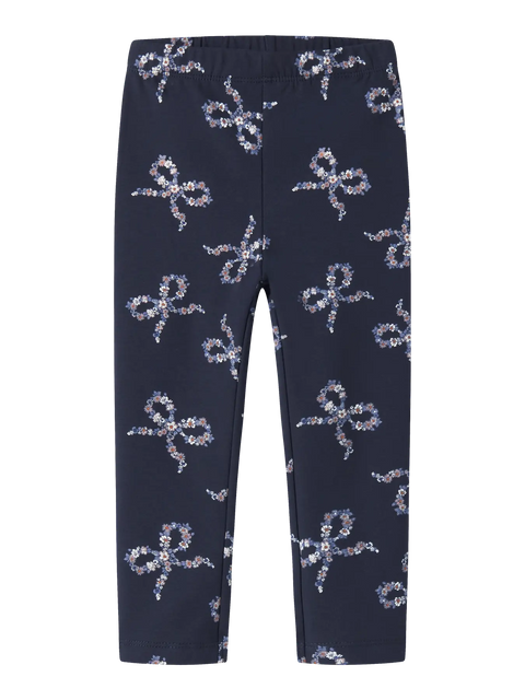 Name it Sweat Leggings Blumen Schleifen dunkelblau