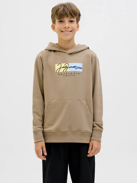 Jack & Jones Junior Hoodie Silver Sage