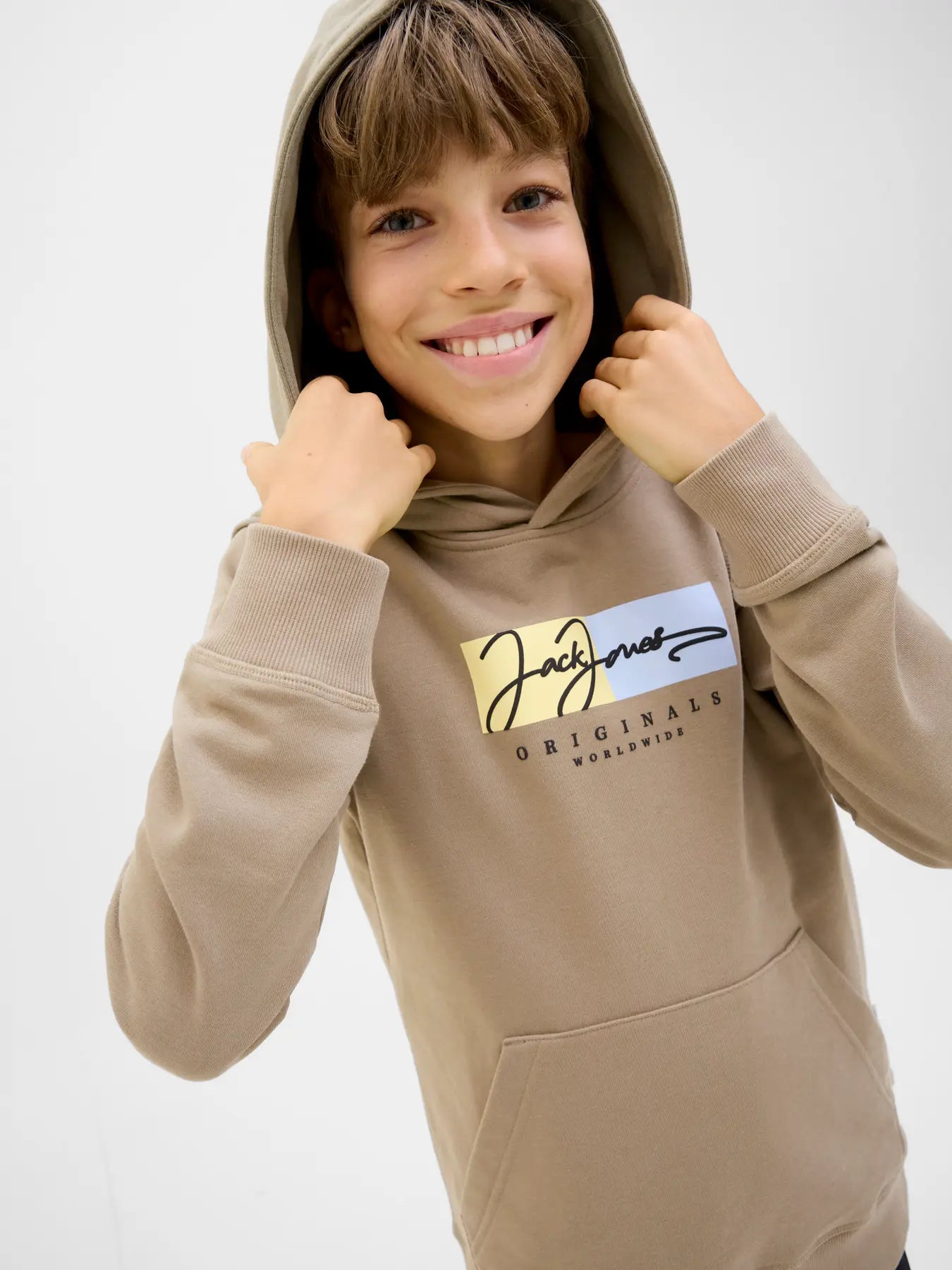Jack & Jones Junior Hoodie Silver Sage