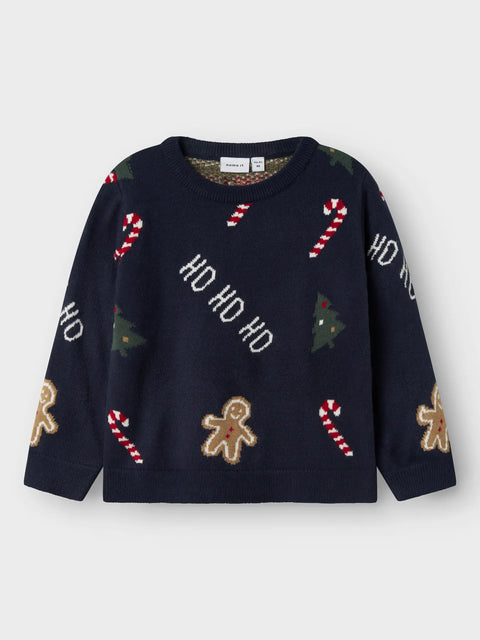 Name it XMAS Strickpullover dunkelblau