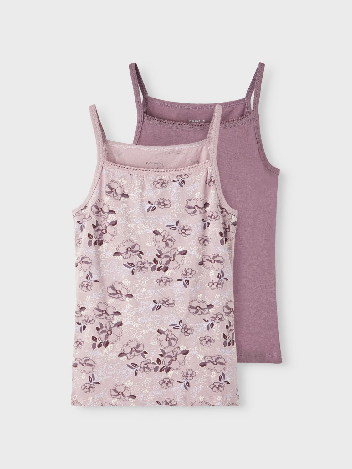 Name it 2er Pack Strap Top Floral/Uni arctic dusk