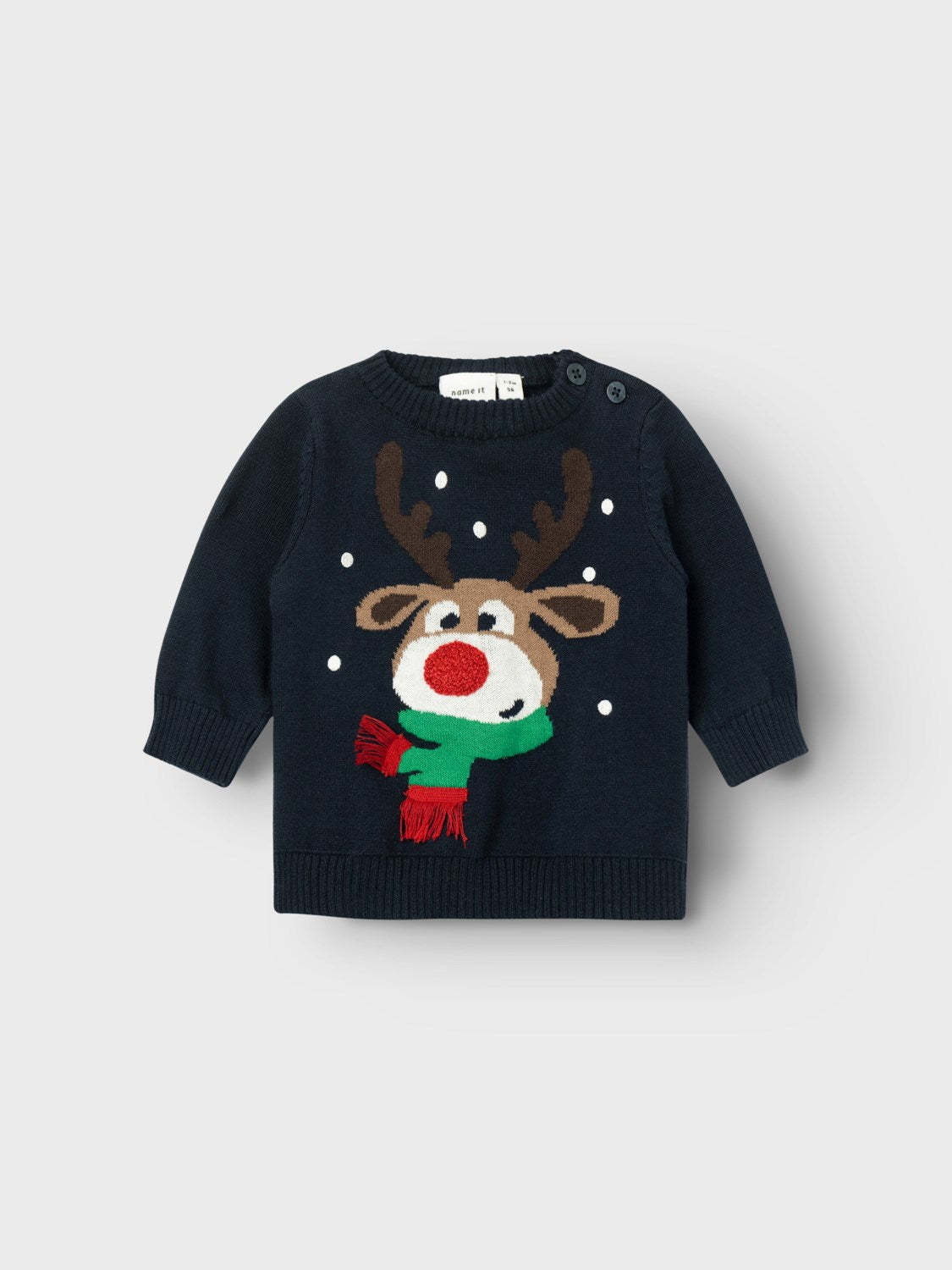 Name it Strickpullover Elch dunkelblau