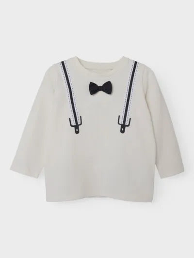 Name it Langarmshirt Fliege+Hosenträger jetstream