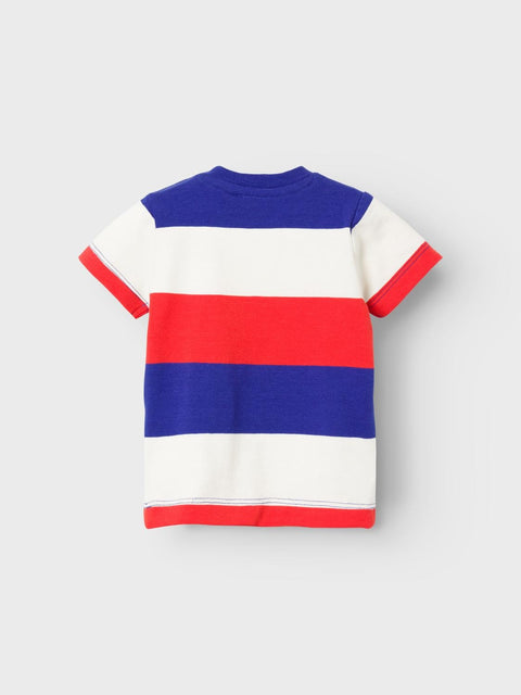 Name it T-Shirt marineblau/weiß/rot