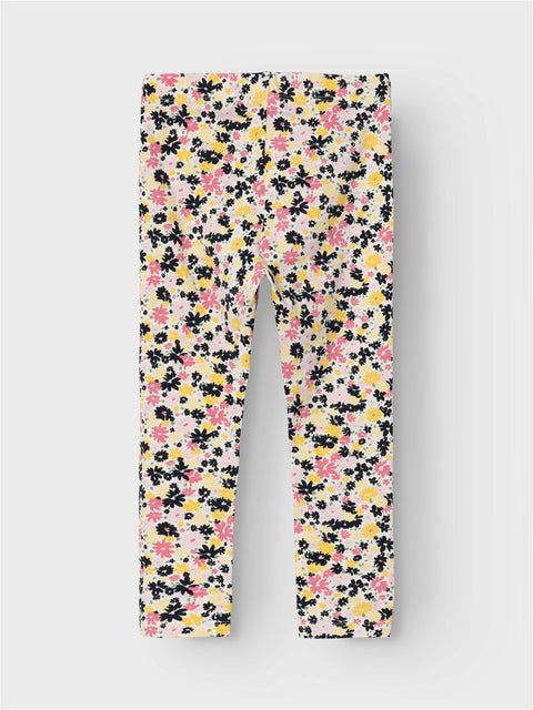 Name it Leggings Blumen cream/rosa