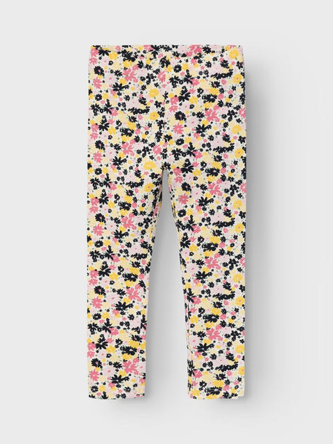 Name it Leggings Blumen cream/rosa