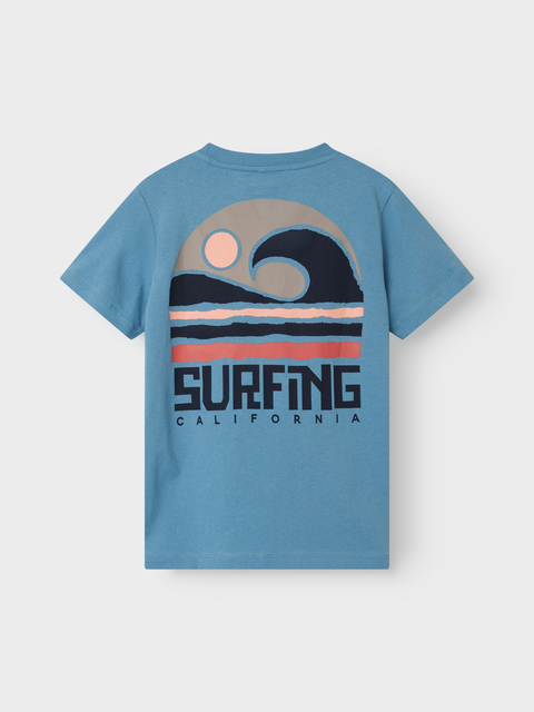 Name it T-Shirt Surfing blaugrau