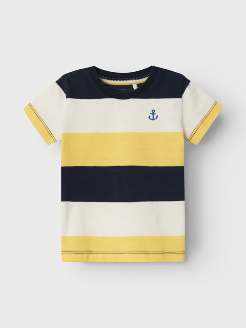 Name it T-Shirt dunkelblau/ weiß/gelb